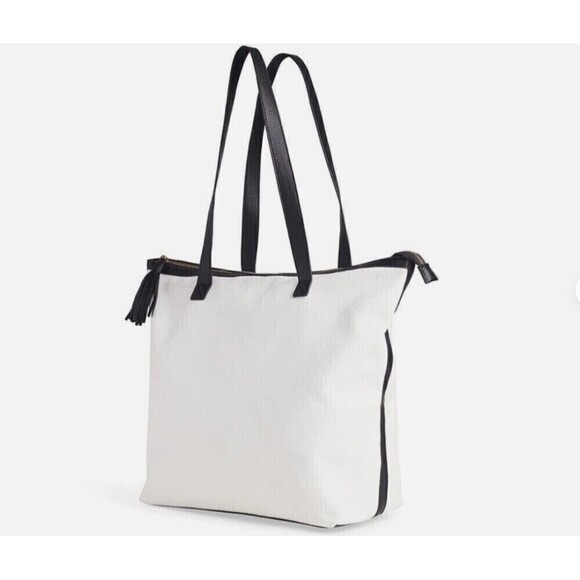 Walter Baker Handbags - Walter Baker Carly Bag Classic Canvas, Vegan Leather Tote Curateur Rachel Zoe